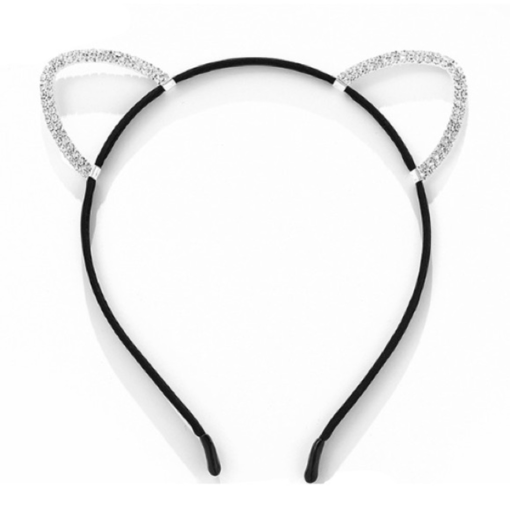 Rhinestone Cat Ear Headband 😻💎